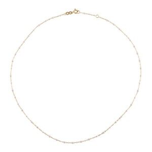 Gigi Clozeau pink resin and gold 16.5 inch necklace with original pouch.